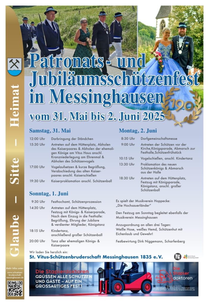 Schützenfest Plakat 2025 Messinghausen
